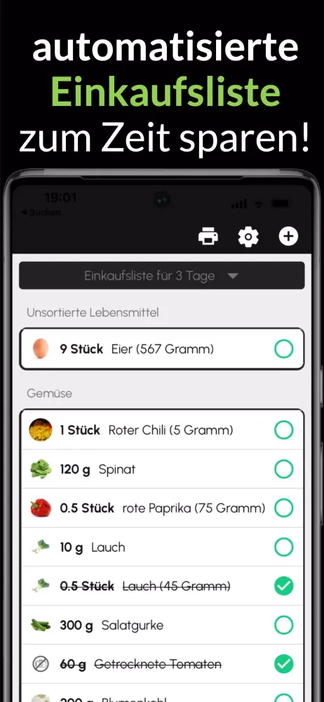 Screenshot di Low Carb Rezepte Diät App