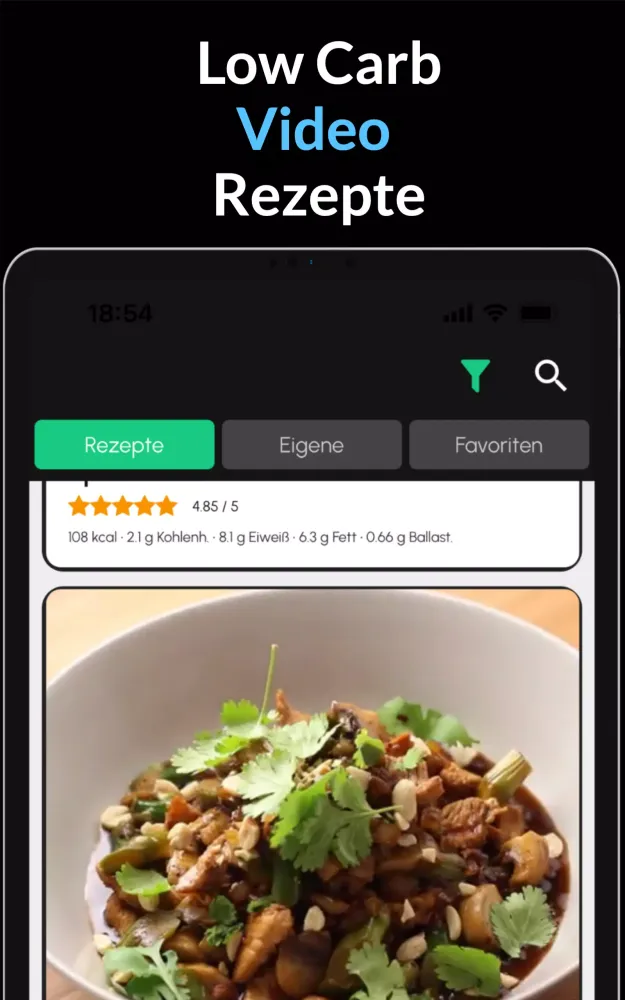 Screenshot di Low Carb Rezepte Diät App
