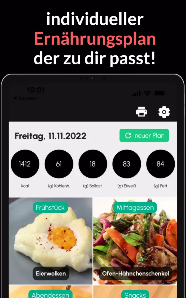 Screenshot di Low Carb Rezepte Diät App