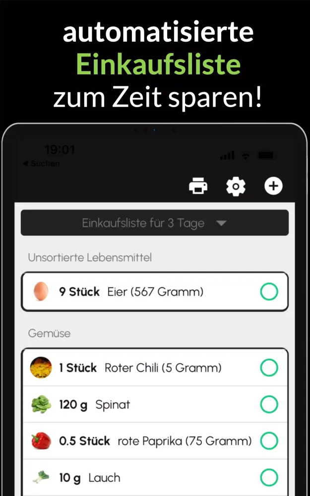 Screenshot di Low Carb Rezepte Diät App