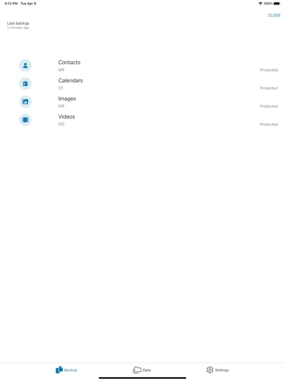Captures d'écran de Xopero ONE Backup iPad 