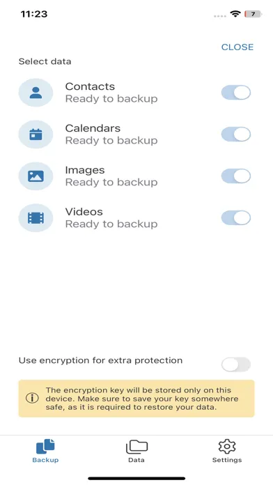 Captures d'écran de Xopero ONE Backup