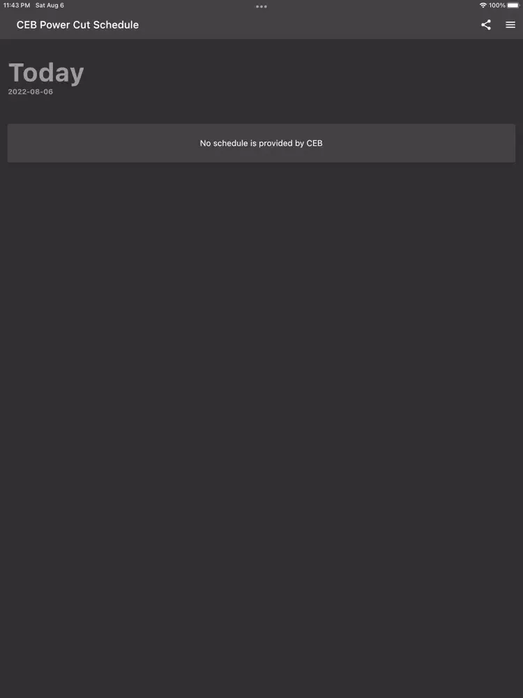 Скриншоты CEB Power Cut Schedules iPad 