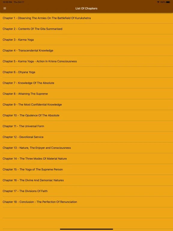 Bhagavad Gita-English iPad  Screenshots