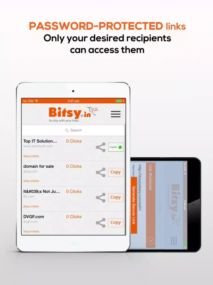 Tangkapan layar Bitsy.in iPad 