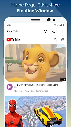 Capturas de tela do Float Tube- Float Video Player