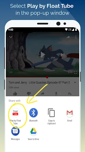 Capturas de tela do Float Tube- Float Video Player