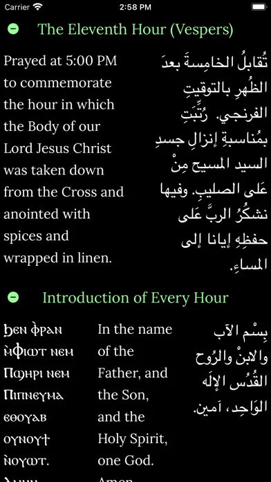 Zrzuty ekranu Coptic Agpeya
