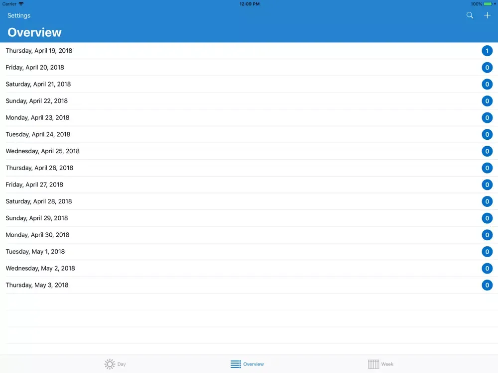 Ảnh chụp màn hình của Synergy Scheduler iPad 
