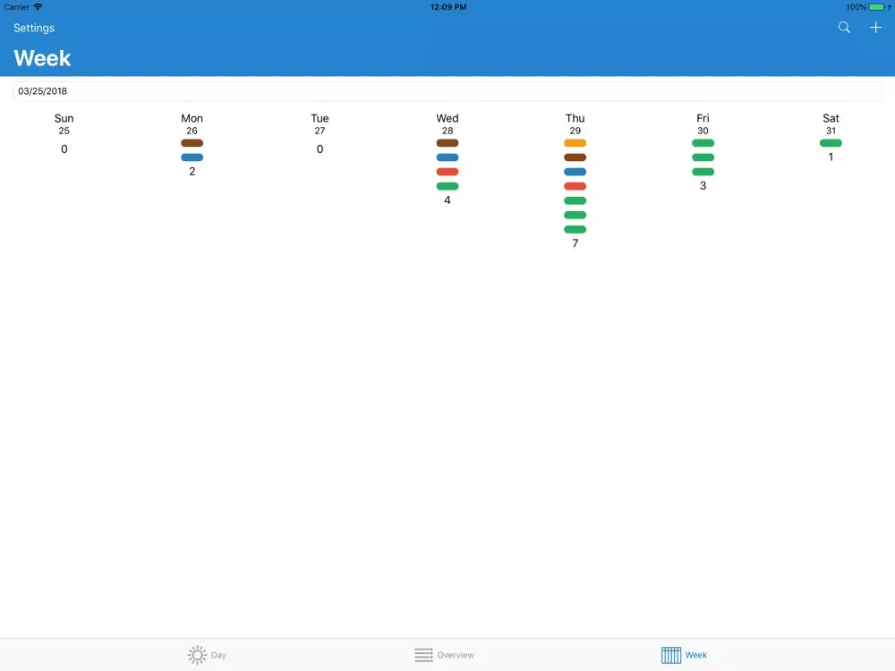 Ảnh chụp màn hình của Synergy Scheduler iPad 