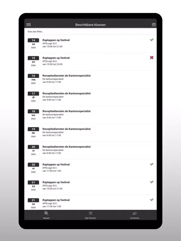 Tangkapan skrin JobBoost iPad 