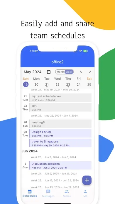 صور Team schedule