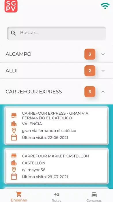 Capturas de tela do SGPV Vileda Italia