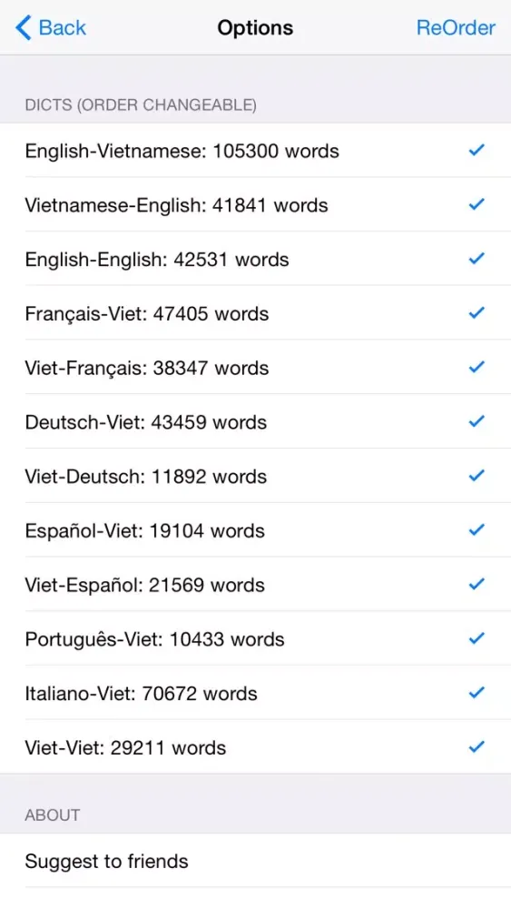 Tangkapan skrin Bamboo Dict EU-Vietnamese All In One
