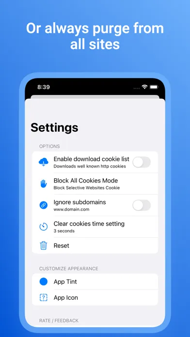 Cookie DNT Privacy for Safari 스크린샷