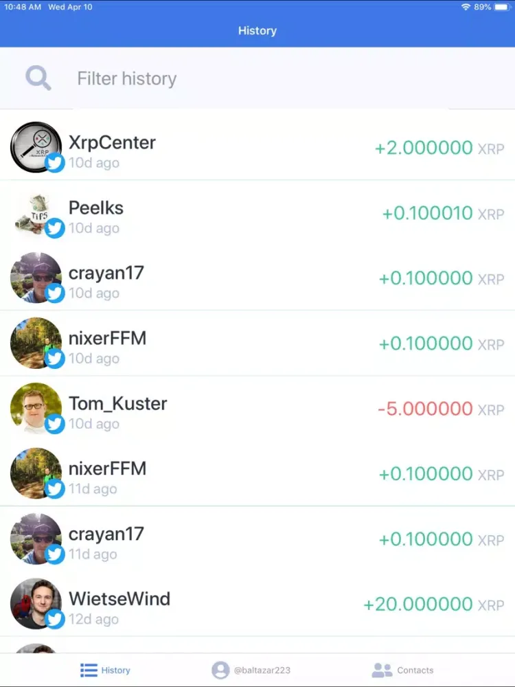 XRP Tip Bot iPad  स्क्रीनशॉट