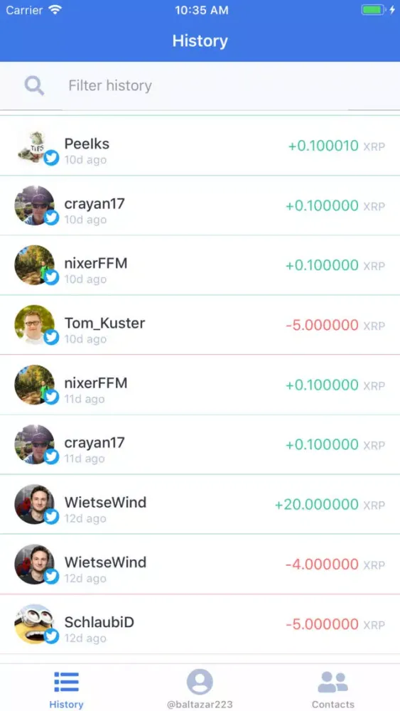 XRP Tip Bot स्क्रीनशॉट