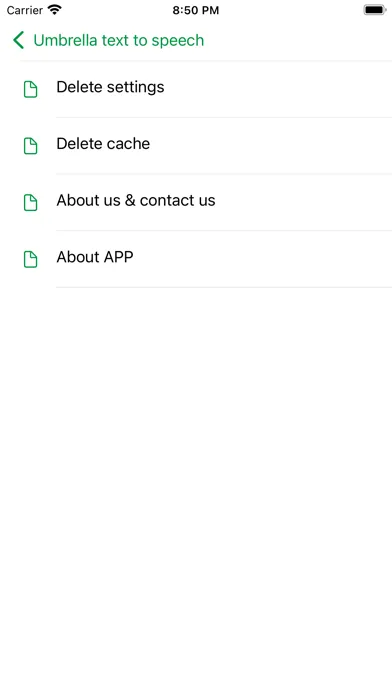 Tangkapan layar Umbrella text to Speech