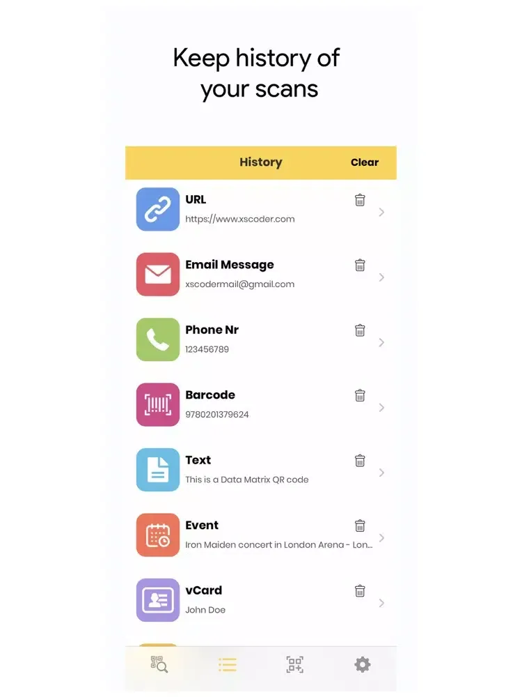 Скриншоты QRCode/Barcode Scanner iPad 