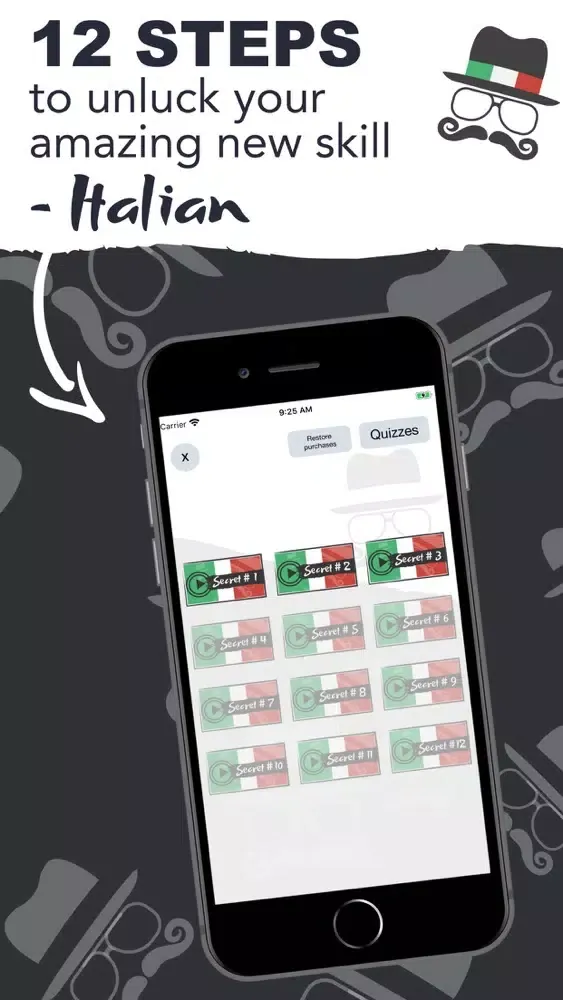 Capturas de tela do Learn Italian Italy Languages