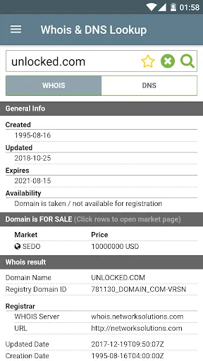 Whois & DNS Lookup - Domain/IP應用截圖