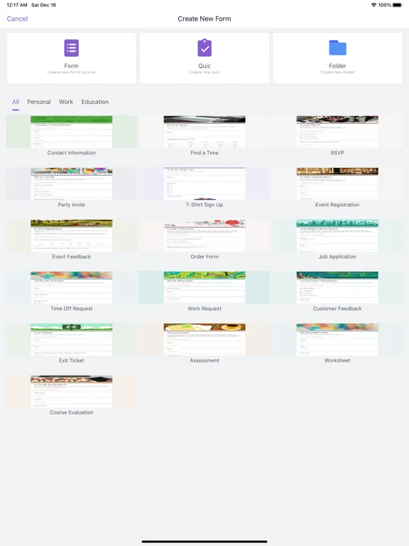 Screenshot di Forms App for Google Docs iPad 
