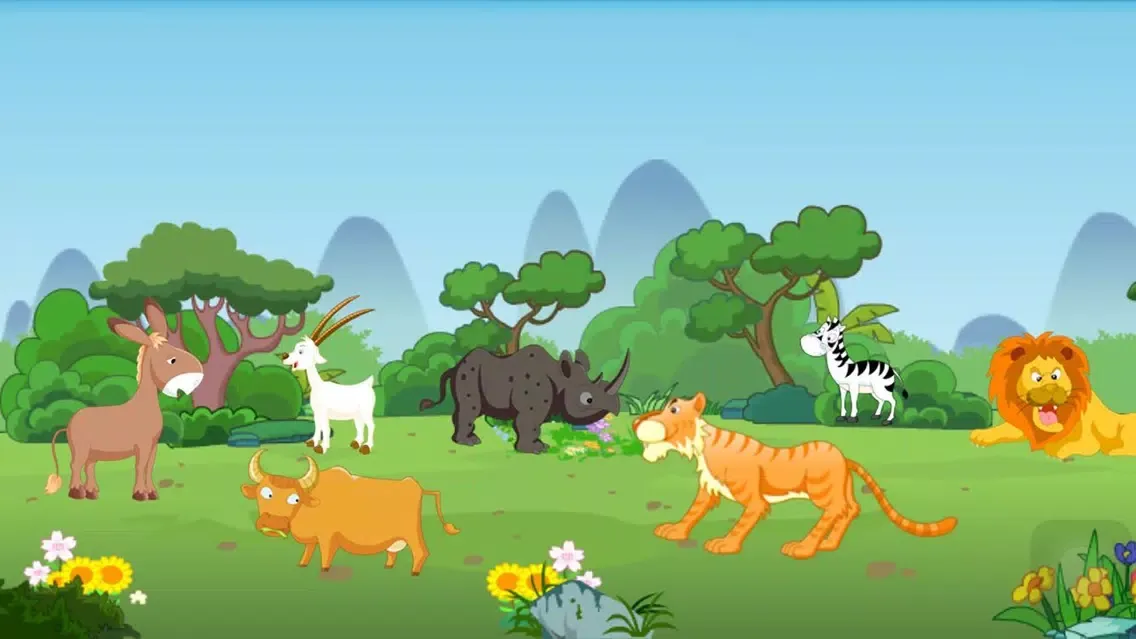 Ảnh chụp màn hình của 儿童宝宝草原动物益智大拼图