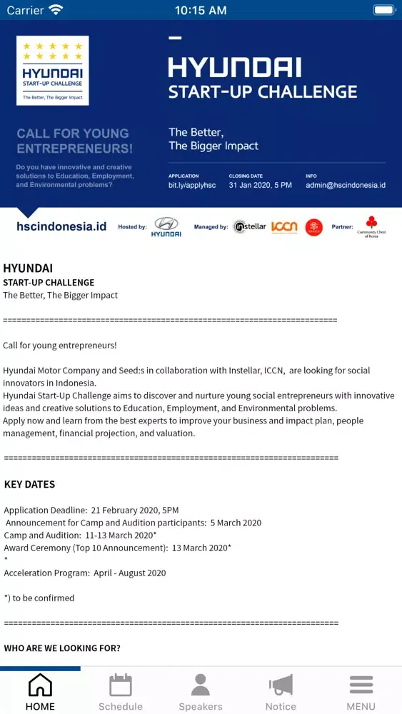 Hyundai Startup Challenge স্ক্রিনশট