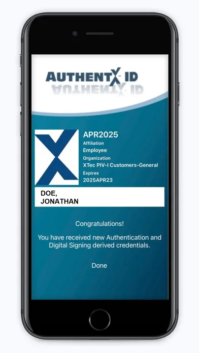 AuthentX ID for BlackBerry سکرین شاٹس