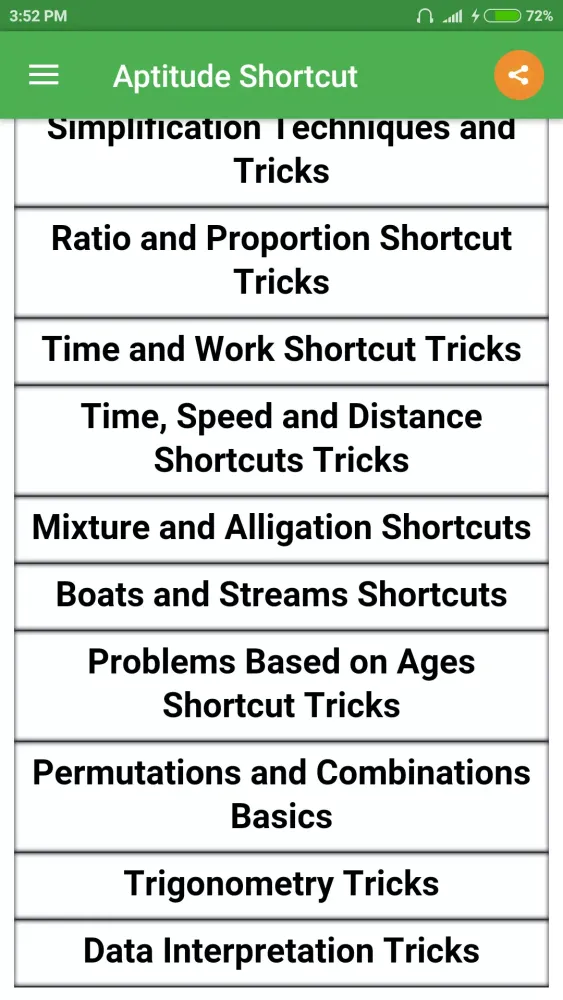 Aptitude Shortcut Screenshots