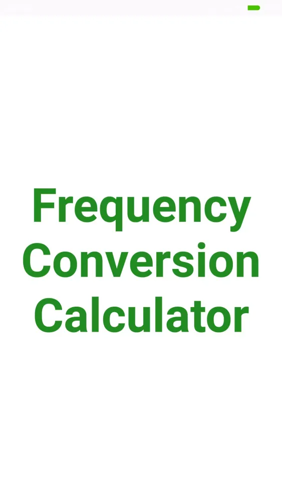 Capturas de tela do Frequency Converter