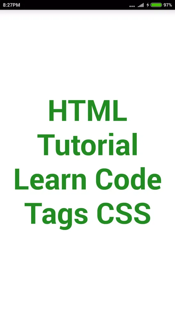 HTML Tutorial Screenshots