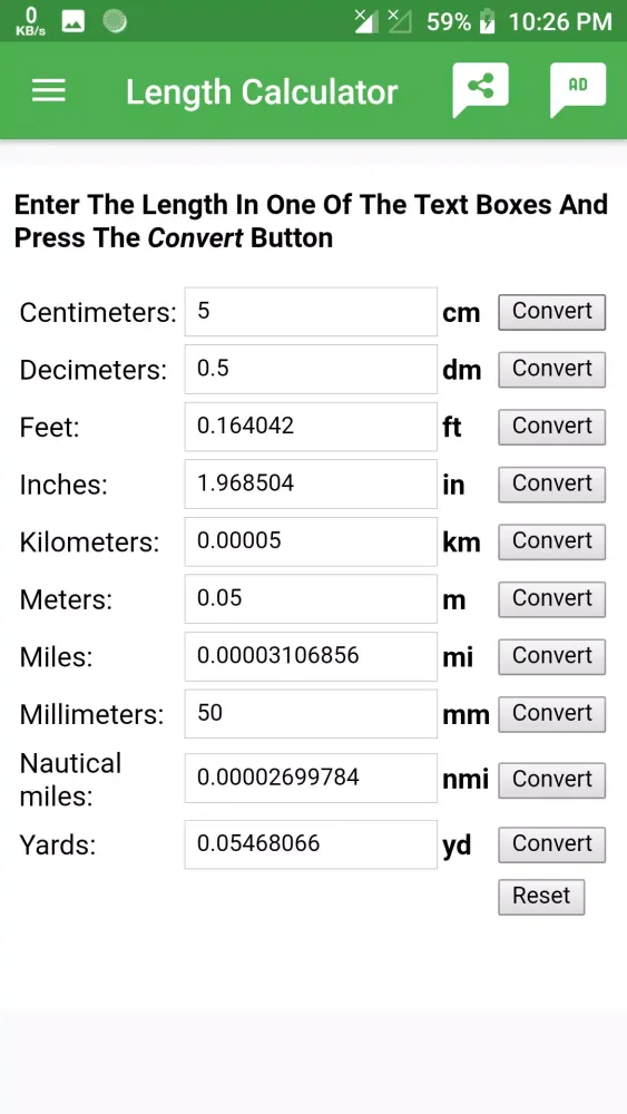 Скриншоты Length Calculator