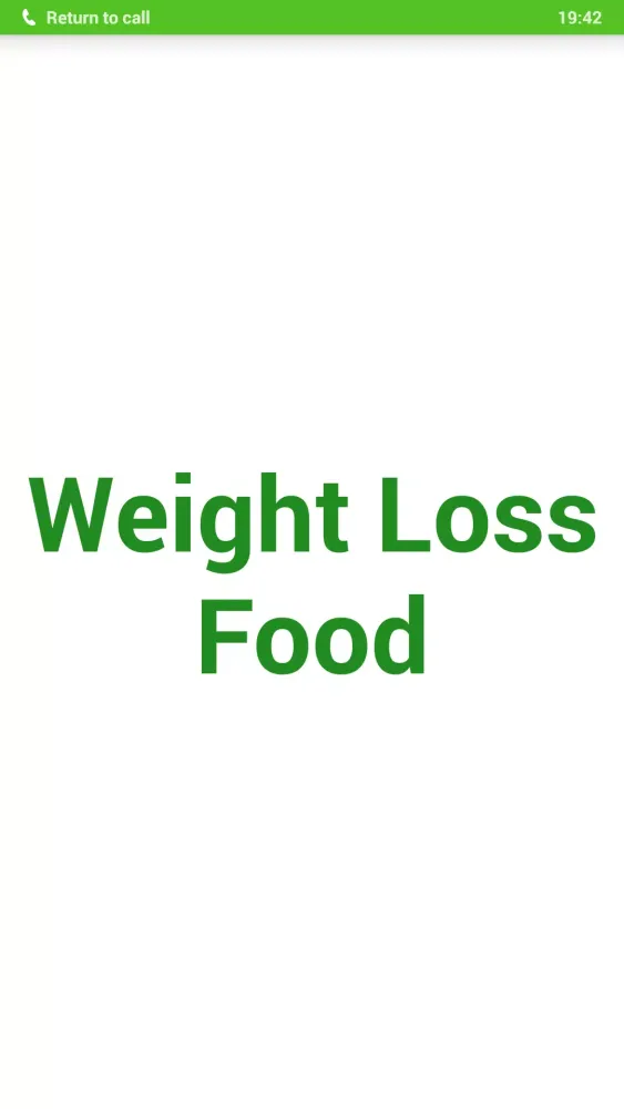 Ảnh chụp màn hình của Weight Loss Food