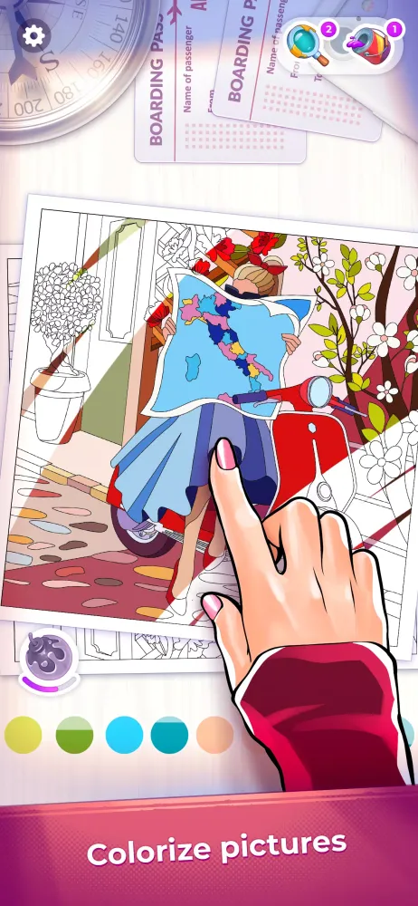 ภาพหน้าจอของ Emily's Stories: Coloring Book