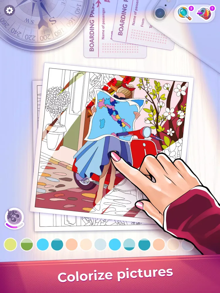 ภาพหน้าจอของ Emily's Stories: Coloring Book
