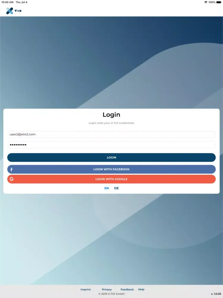 X-TIX Ticket Scanner iPad  스크린샷