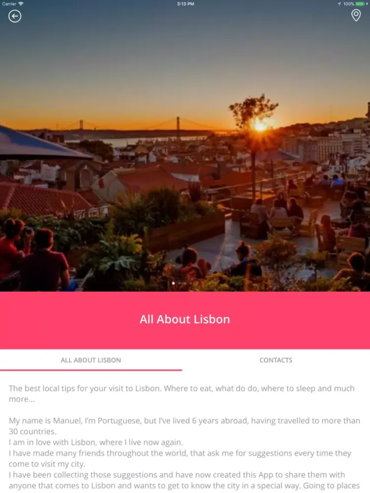Ảnh chụp màn hình của All About Lisbon iPad 