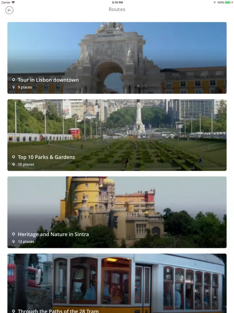 Ảnh chụp màn hình của All About Lisbon iPad 