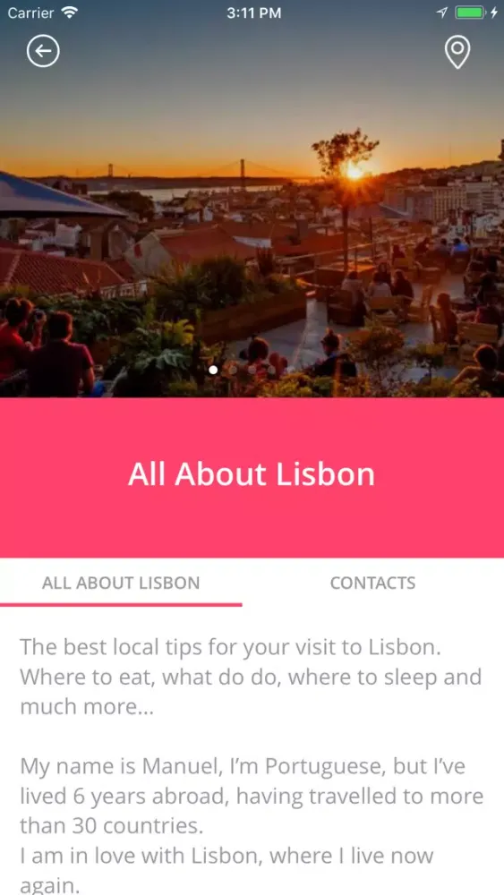 Ảnh chụp màn hình của All About Lisbon