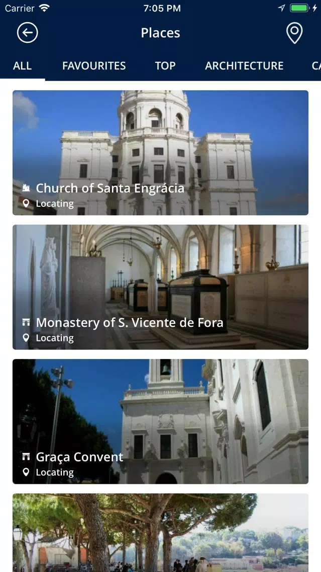 Capturas de tela do LisbonTrip - TravelingToLisbon