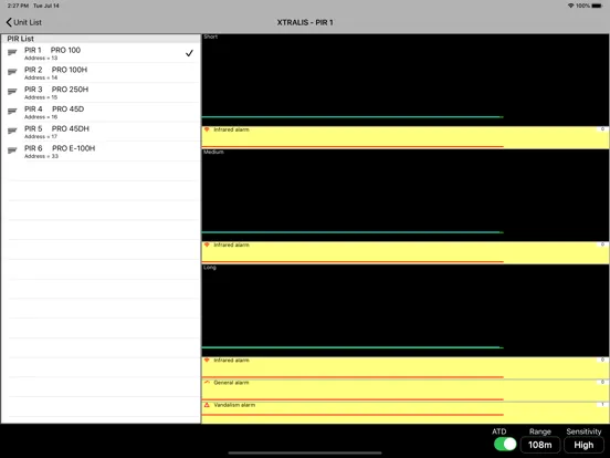 Скриншоты ADPRO iPIR iPad 