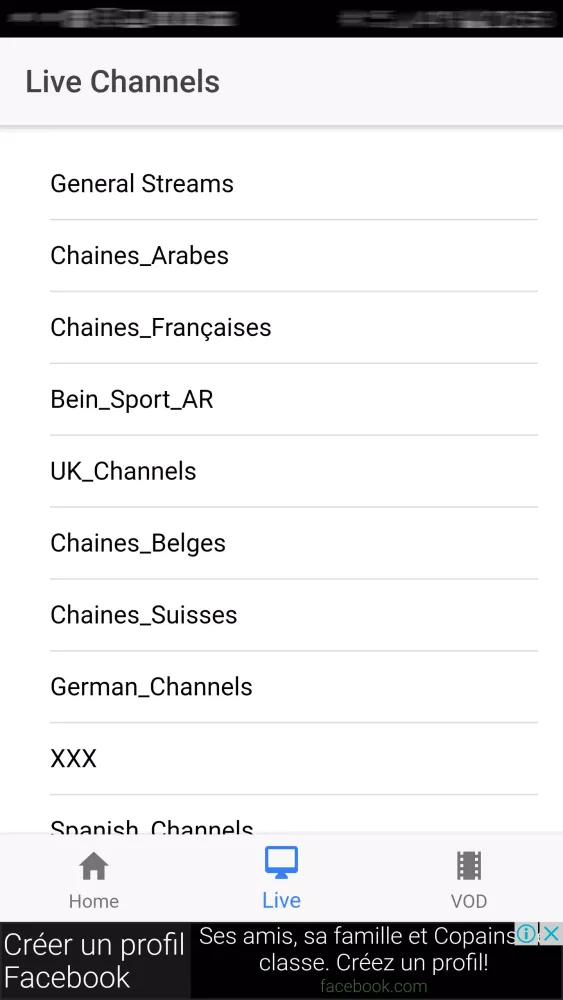 Captures d'écran de Xtream IPTV Player