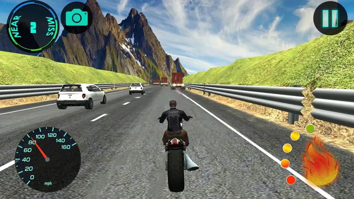 Capturas de tela do Highway Speed Bike Riding