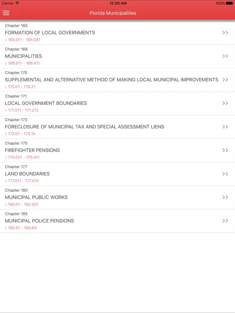 Florida Municipalities iPad  Screenshots
