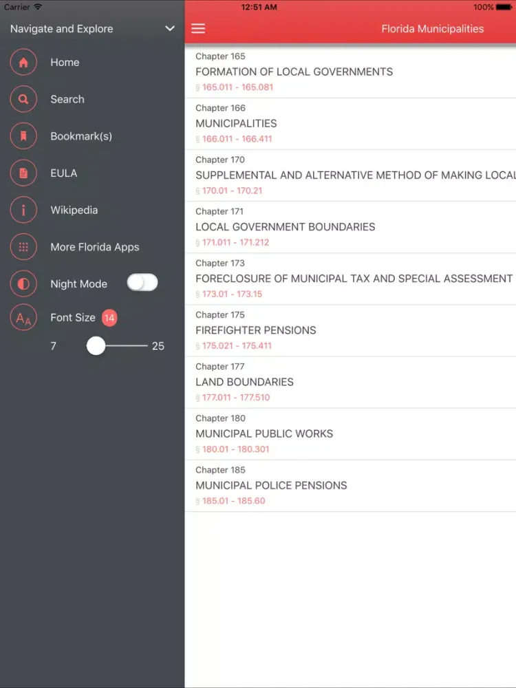 Florida Municipalities iPad  Screenshots