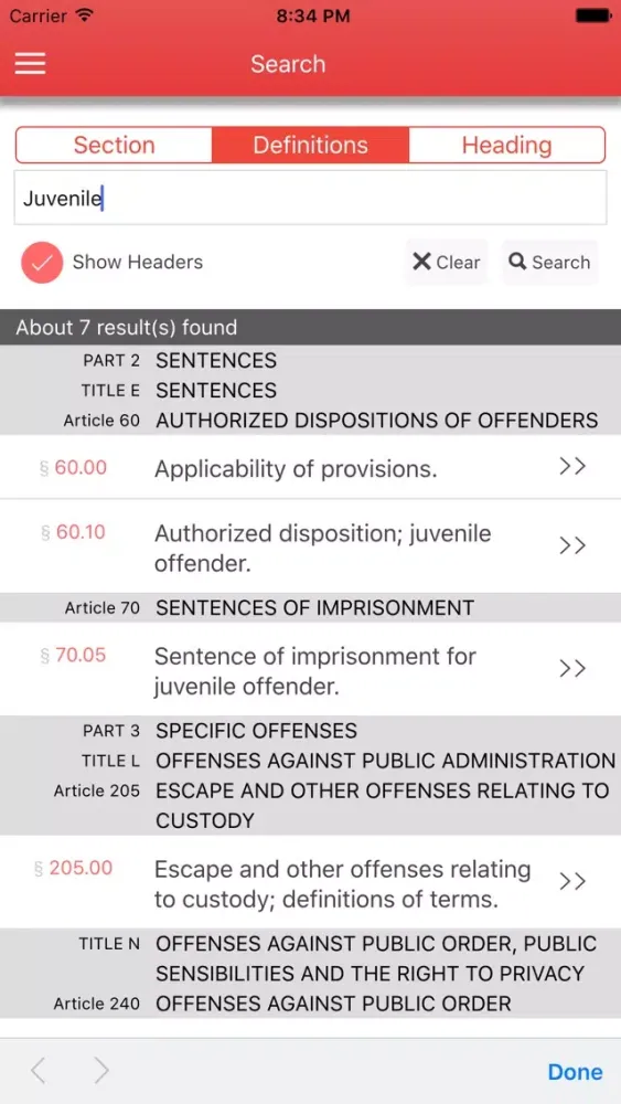 Capturas de pantalla de NY Penal Code 2017