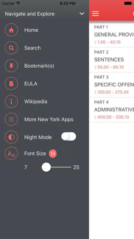 Capturas de pantalla de NY Penal Code 2017