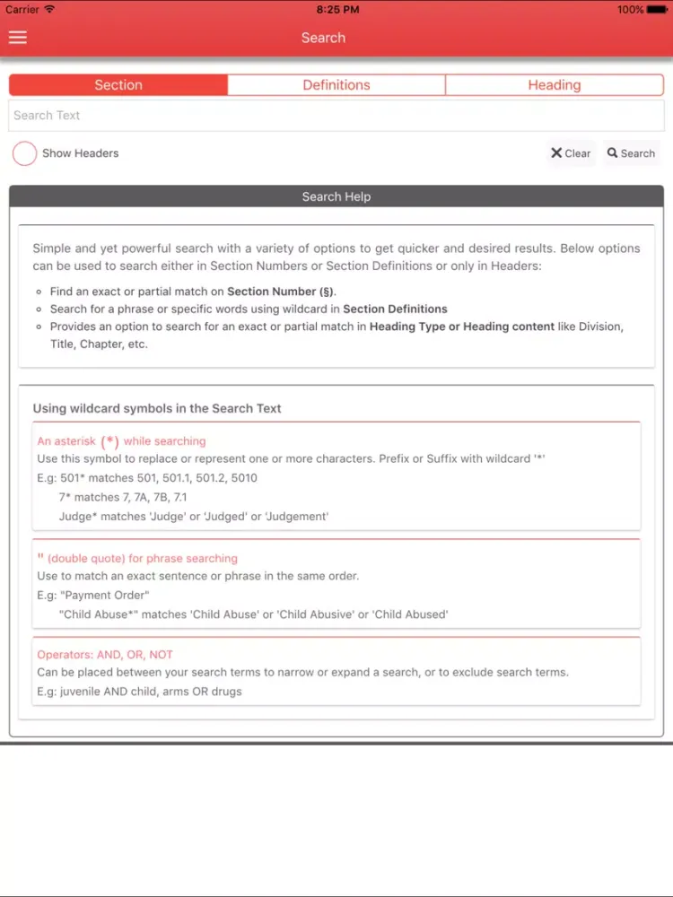 Скриншоты NC Criminal Law iPad 