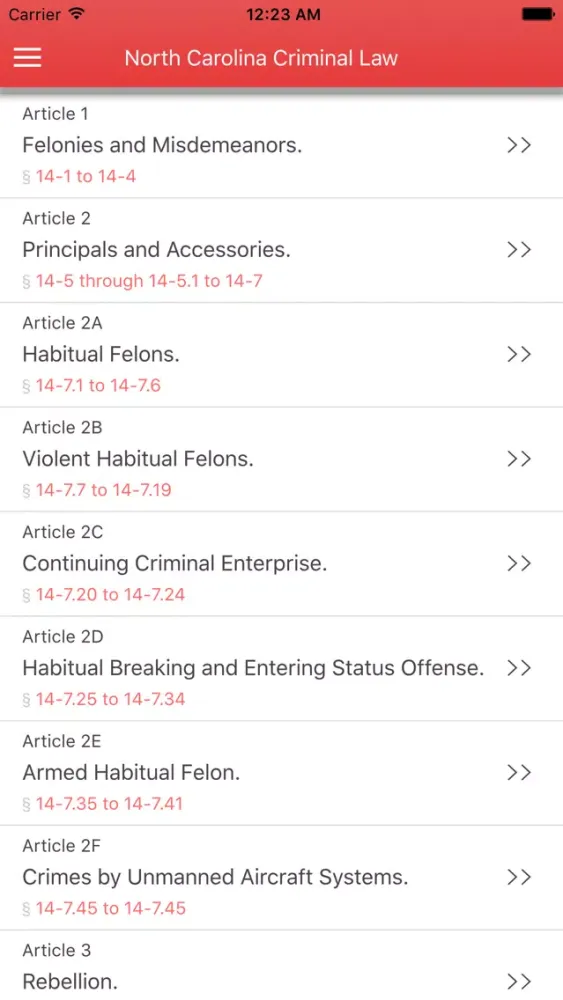 Скриншоты NC Criminal Law
